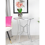 Столик приставной с круглой столешницей на серебристом основании Scenical Table варинант исполнения - 4 | Loft Concept в Волгограде