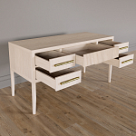 Большой Рабочий стол Primo с 5 выдвижными ящиками Светлый дуб варинант исполнения - 6 | Loft Concept в Волгограде