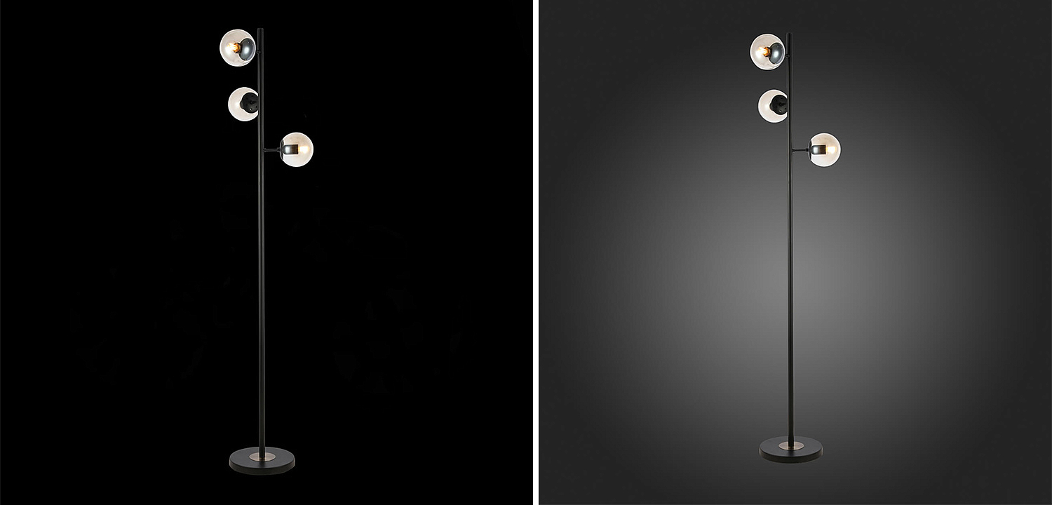 Торшер Modo Floor Lamp Ambre Black Торшер Modo Floor Lamp Ambre Black - Loft-Concept в Волгограде
