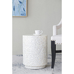 Приставной столик с рисунком из раковин устриц Bone Inlay варинант исполнения - 5 | Loft Concept в Волгограде