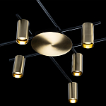 Потолочный светильник с 10-ю цилиндрическими плафонами цвета латунь TRIBES CHANDELIER варинант исполнения - 3 | Loft Concept в Волгограде