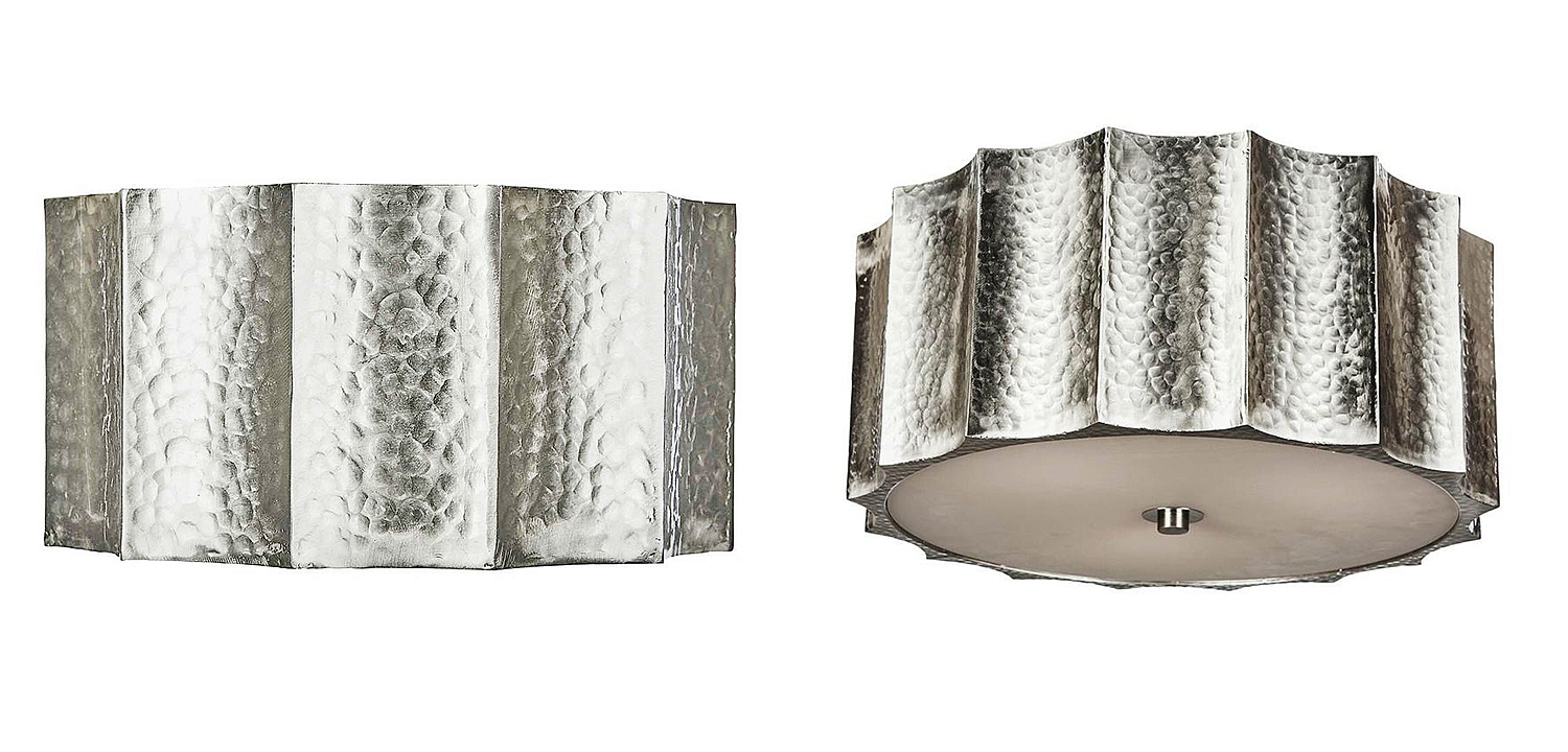 Потолочный светильник Grooved Nickel Drum Потолочный светильник Grooved Nickel Drum - Loft-Concept в Волгограде