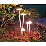 Уличный светильник с пятью матовыми плафонами в форме грибов на высоких изогнутых ножках Mushroom Shape варинант исполнения - 2 | Loft Concept в Волгограде