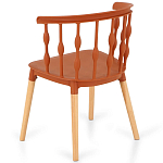 Пластиковый стул на ножках из массива бука Ferret Spiral Brown варинант исполнения - 8 | Loft Concept в Волгограде