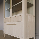 Витрина Primo со стеклянными фасадами и буфетом шпон Светлый дуб варинант исполнения - 6 | Loft Concept в Волгограде