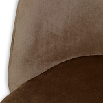 Барный стул со спинкой на 4-х деревянных ножках Коричневый Велюр Vendramin Chair  варинант исполнения - 3 | Loft Concept в Волгограде