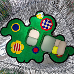 Дизайнерское разноцветное кресло на металлическом каркасе с подставкой для ног Poltronova Plasma Armchair варинант исполнения - 16 | Loft Concept в Волгограде