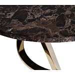 Стол журнальный коричневый на золотом основании Symphony of the Earth варинант исполнения - 1 | Loft Concept в Волгограде