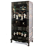 Шкаф черный в китайском стиле  Chinese Cabinet Black варинант исполнения - 4 | Loft Concept в Волгограде