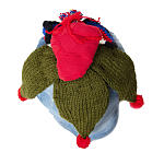 Подушка из джинсовой одежды и вязания Heart&Brain варинант исполнения - 1 | Loft Concept в Волгограде