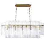 Люстра подвесная овальная со стеклянными трубками Nembus варинант исполнения - 1 | Loft Concept в Волгограде