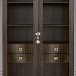 Дизайнерский шкаф витрина Elsa Dreams Walnut с 4-мя ящиками варинант исполнения - 2 | Loft Concept в Волгограде