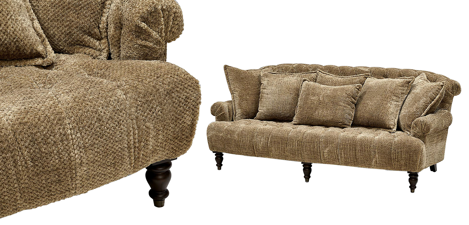 Диван с подушками Gould Sofa Коричневый Диван с подушками Gould Sofa Коричневый - Loft-Concept в Волгограде