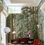 Обои ручная роспись Redwoods Sequoia on Sterling Silver gilded paper варинант исполнения - 1 | Loft Concept в Волгограде