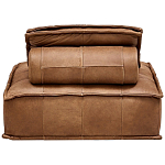 Модульное коричневое кожаное кресло Caron Leather Armchair варинант исполнения - 3 | Loft Concept в Волгограде