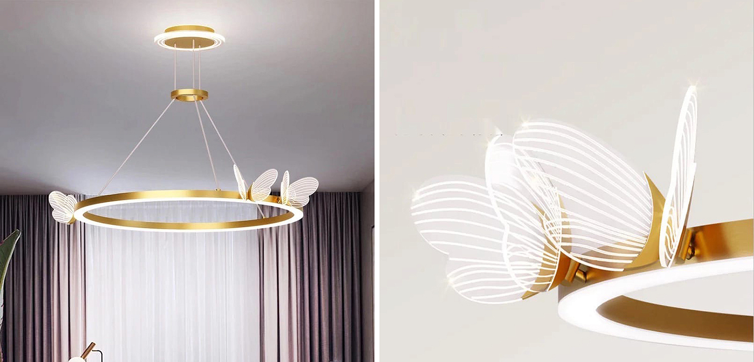 Подвесной светильник с бабочками Butterfly Ring F Подвесной светильник с бабочками Butterfly Ring F - Loft-Concept в Волгограде