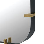 Зеркало настенное в черной металлической раме Mirror Cardinal варинант исполнения - 2 | Loft Concept в Волгограде