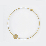 Бра светодиодное круглой формы с рамкой цвета латунь Ring Horizontal варинант исполнения - 1 | Loft Concept в Волгограде