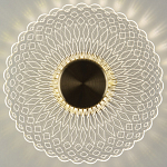 Бра в форме диска Loggia White Patterns Acrylic Wall Lamp варинант исполнения - 2 | Loft Concept в Волгограде