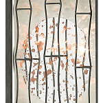 Бра с круглой зеркальной вставкой с эффектом ржавчины Stunning Radiance варинант исполнения - 1 | Loft Concept в Волгограде