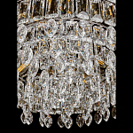 Круглая люстра с хрустальными подвесками на серебряном каркасе Gorgeous Crystal Light варинант исполнения - 7 | Loft Concept в Волгограде