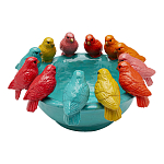 Декоративное дизайнерское блюдо разноцветные попугаи  варинант исполнения - 1 | Loft Concept в Волгограде