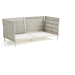 Диван садовый с плетеными ремешками и спинкой  Kleo варинант исполнения - 5 | Loft Concept в Волгограде