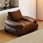 Кресло кожаное с деревянным каркасом Medieval Furniture варинант исполнения - 1 | Loft Concept в Волгограде