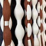 Дизайнерский Декор на стену с кисточками из хлопковых нитей wall panel Thread brushes варинант исполнения - 3 | Loft Concept в Волгограде