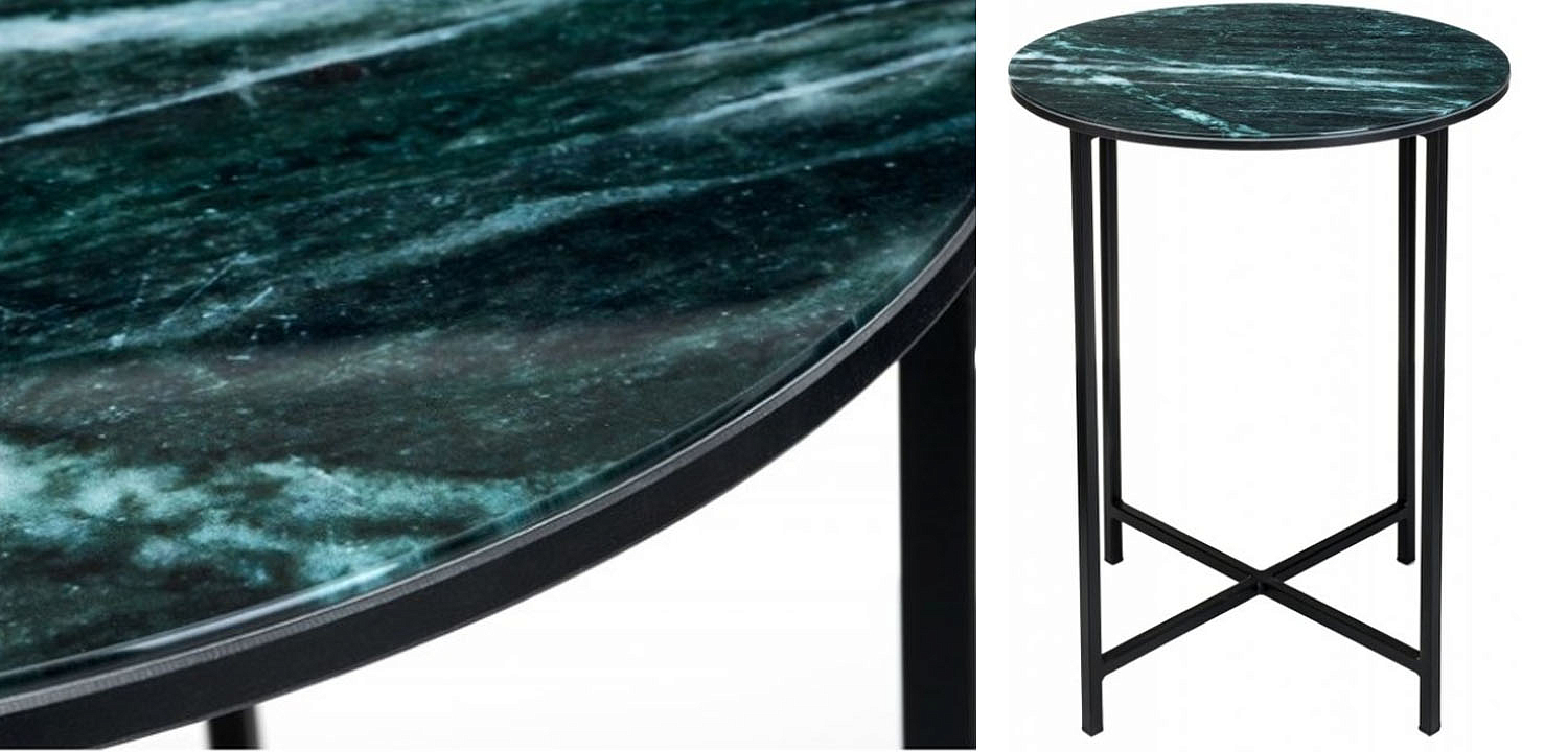 Приставной стол Zermatt Side Table round malachite Приставной стол Zermatt Side Table round malachite - Loft-Concept в Волгограде