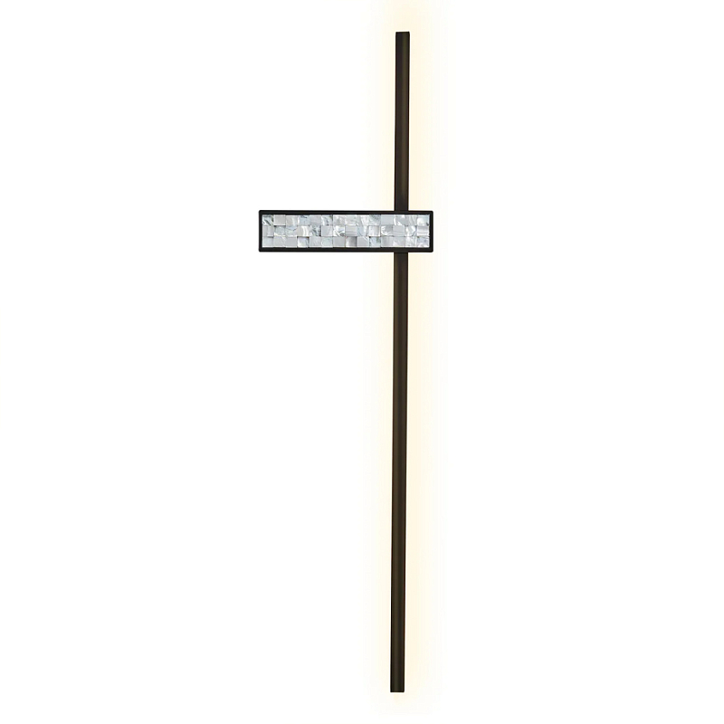 Бра с декором из перламутровой морской ракушки Touch of Marine Charm Черный Перламутровый в Волгограде | Loft Concept 