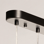 Люстра с 3-мя плафонами волнообразной формы цвета янтарь и 2-мя прозрачными шарообразными плафонами Lucid Rain  варинант исполнения - 10 | Loft Concept в Волгограде