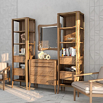 Комод из массива дуба с 3-мя ящиками Tasteful Furniture варинант исполнения - 3 | Loft Concept в Волгограде