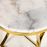 Кофейный столик на подстолье золотого цвета Noelle варинант исполнения - 4 | Loft Concept в Волгограде