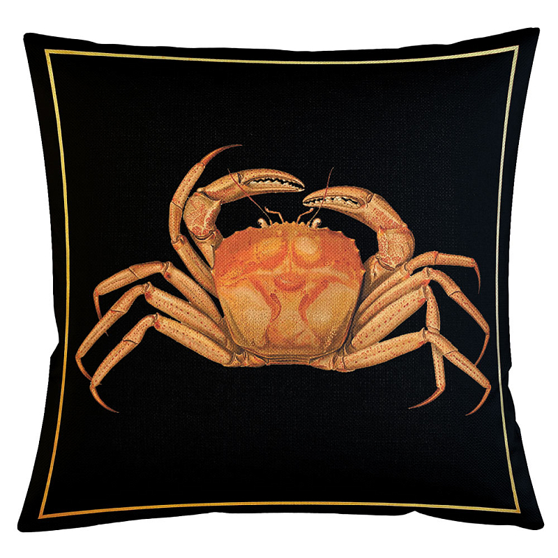 Декоративная подушка Crab Бежевый Черный в Волгограде | Loft Concept 