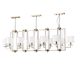 Люстра прямоугольной формы с 12-ю цилиндрическими плафонами из стекла Laurent варинант исполнения - 1 | Loft Concept в Волгограде