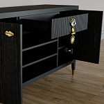 Комод-буфет Elsa Dreams Black с открытыми полками   варинант исполнения - 1 | Loft Concept в Волгограде