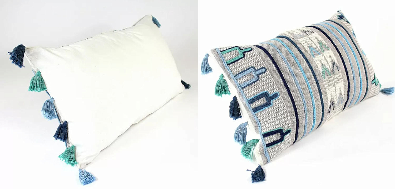 Чехол на подушку Blue Ikat Чехол на подушку Blue Ikat - Loft-Concept в Волгограде