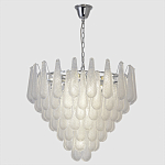 Люстра с подвесками из рифленного стекла в форме капель Textured Glass Chandelier варинант исполнения - 9 | Loft Concept в Волгограде