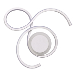 Бра белого цвета с изогнутыми световыми линиями и круглым основанием Luke Lampco Tracer Lamp варинант исполнения - 1 | Loft Concept в Волгограде