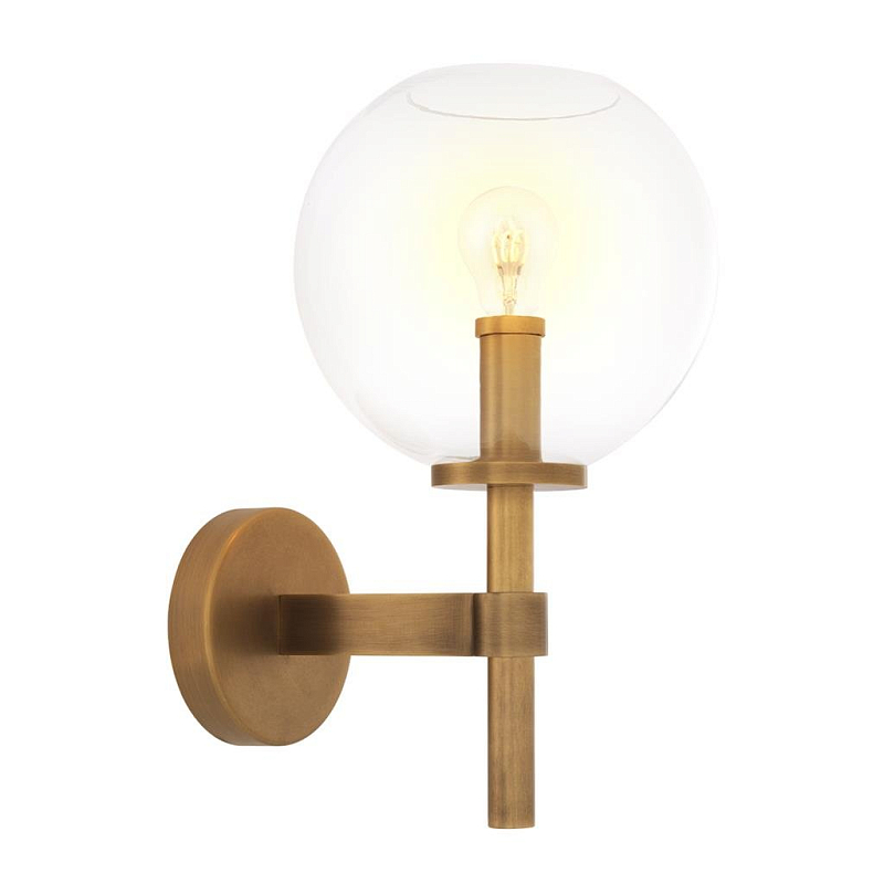 Бра Wall Lamp Jade Латунь Прозрачный (Transparent) Бра Wall Lamp Jade Латунь Прозрачный (Transparent) в Волгограде | Loft Concept