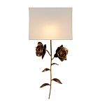 Бра с  каркасом в виде цветков розы и тканевым абажуром Flowers and Fox Roses варинант исполнения - 1 | Loft Concept в Волгограде