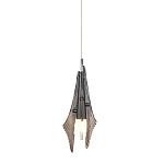 Подвесной светильник с черной металлической основой и рельефным плафоном Glass Pod варинант исполнения - 1 | Loft Concept в Волгограде