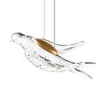 Подвесной светильник с прозрачной стеклянной птичкой Serip Voa варинант исполнения - 1 | Loft Concept в Волгограде