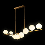 Люстра на штанге с 8-ю белыми шарообразными плафонами Bubble Chandelier варинант исполнения - 3 | Loft Concept в Волгограде