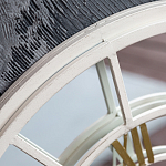 Зеркало настенное в белой металлической раме в виде часов Mirror Tower Clock варинант исполнения - 2 | Loft Concept в Волгограде