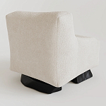 Кресло Cannes с мягкой обивкой букле молочного цвета  варинант исполнения - 3 | Loft Concept в Волгограде