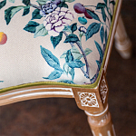Стул из массива бука бежевый с изображением птиц в саду Beige Green Chinoiserie Blue Bird Chair варинант исполнения - 4 | Loft Concept в Волгограде