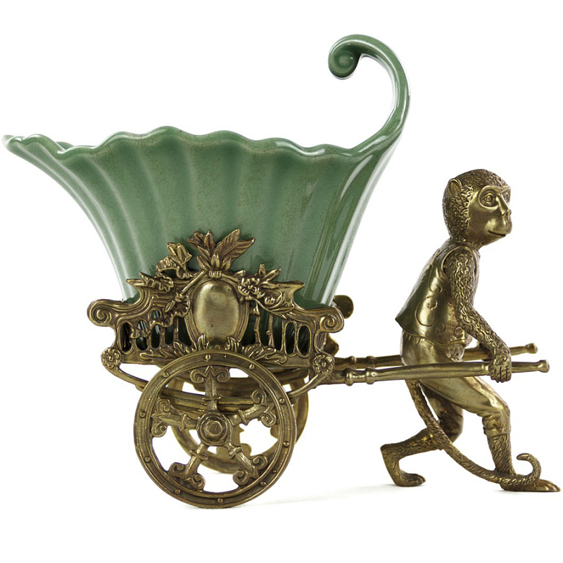 Чаша Monkey and Cart Зеленый шалфей Бронза Чаша Monkey and Cart Зеленый шалфей Бронза в Волгограде | Loft Concept