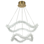Двухъярусная кольцевая люстра с хрустальным декором Gilbertine Crystal Wavy Ring Chandelier варинант исполнения - 2 | Loft Concept в Волгограде